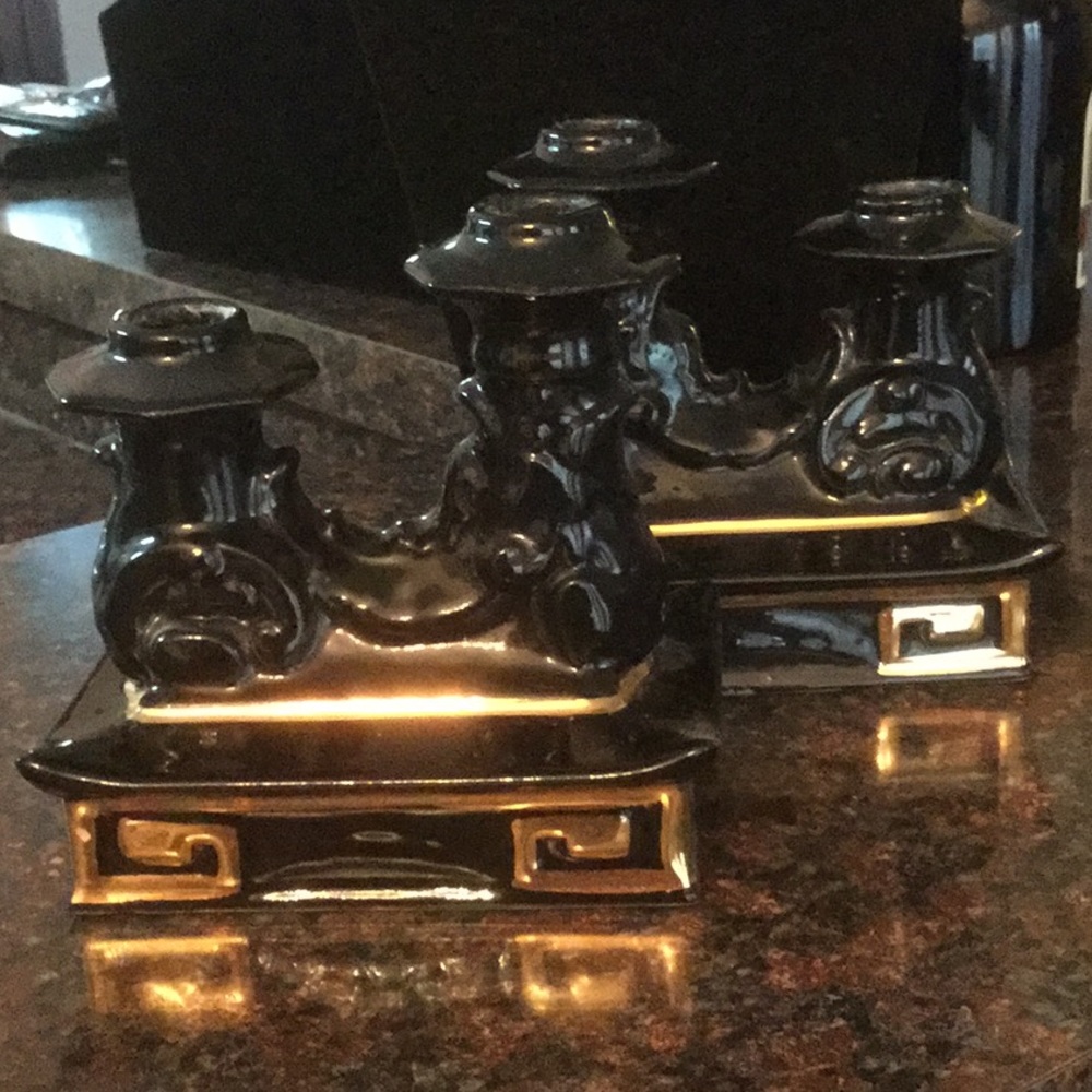 ⭐️AWESOME ⭐️MID CENTURY CANDLE HOLDER SET
